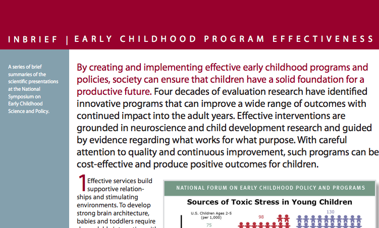 Early Childhood Program Evaluations