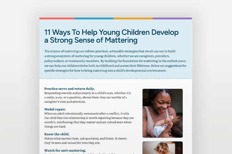 11 Ways To Help Children Develop a Strong Sense of Mattering