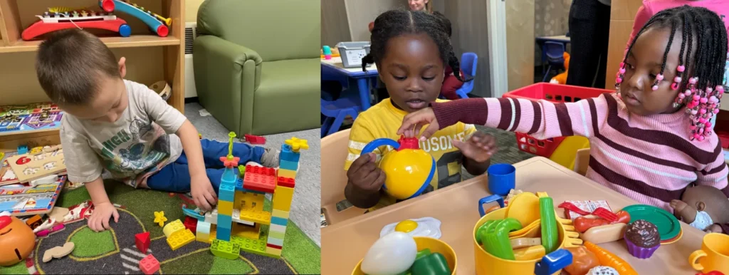 Children play at one of Horizons' Playspaces, located in more than 50 emergency assistance shelters across Massachusetts.