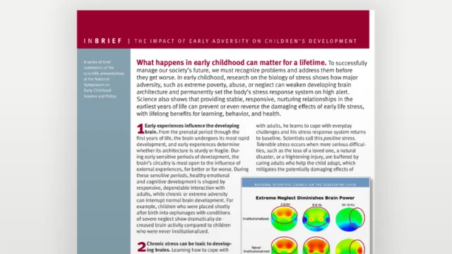 Cover of: The Impact of Early Adversity of Children's Development.