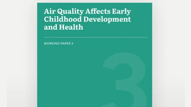 Air Quality Affects early childhood development and health - working paper.